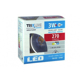 TR 418 3W 240lm 4200K bronz négyzet spot lámpa 90x90x45mm